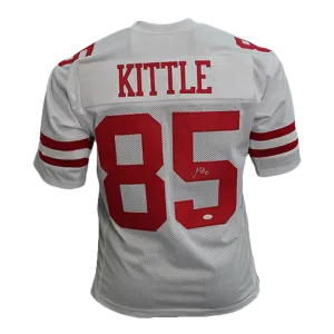 George Kittle Autographed Pro Style Football Jersey White (JSA)