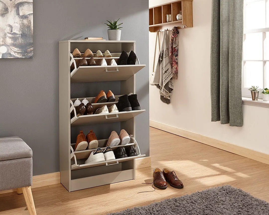 GFW Stirling Three Tier Shoe Cabinet