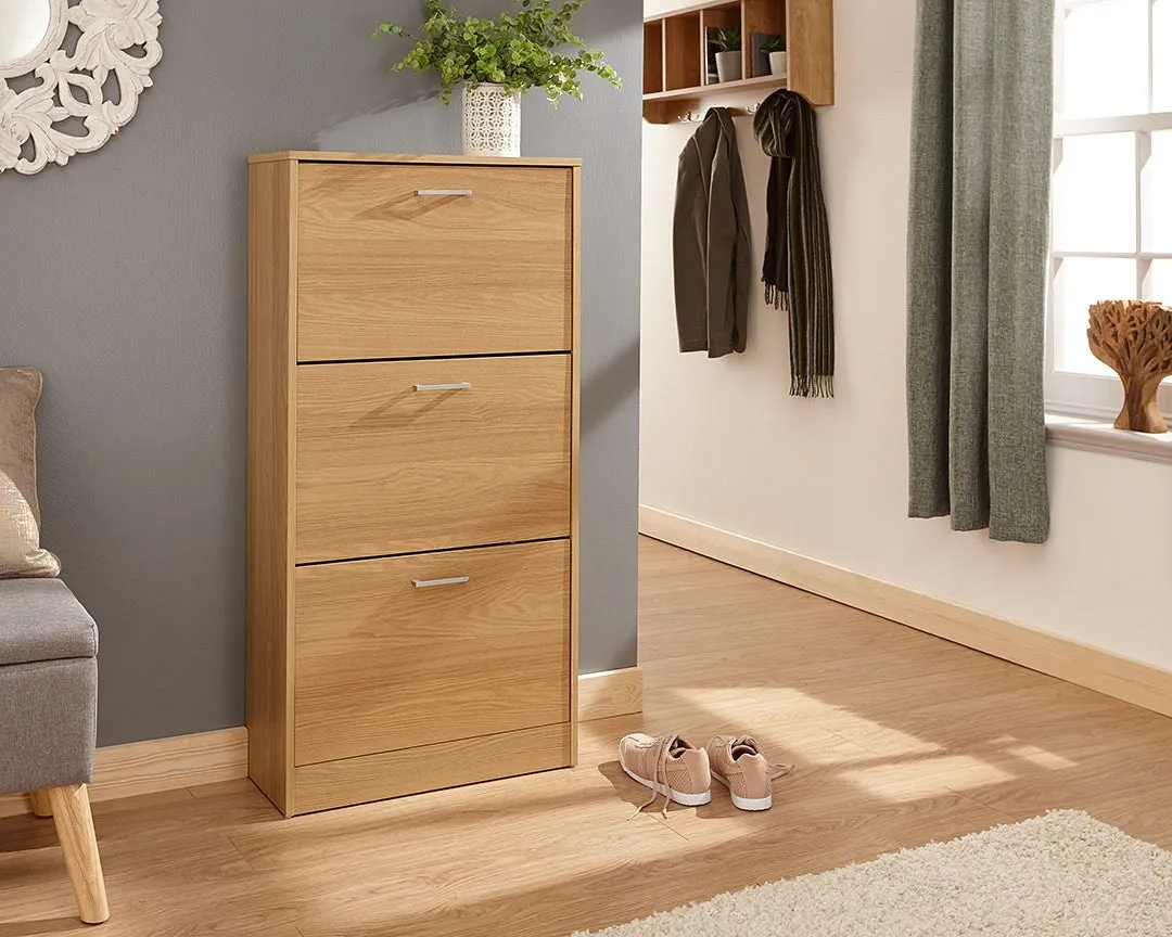 GFW Stirling Three Tier Shoe Cabinet