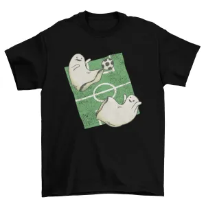 Ghosts playing football sport t-shirt