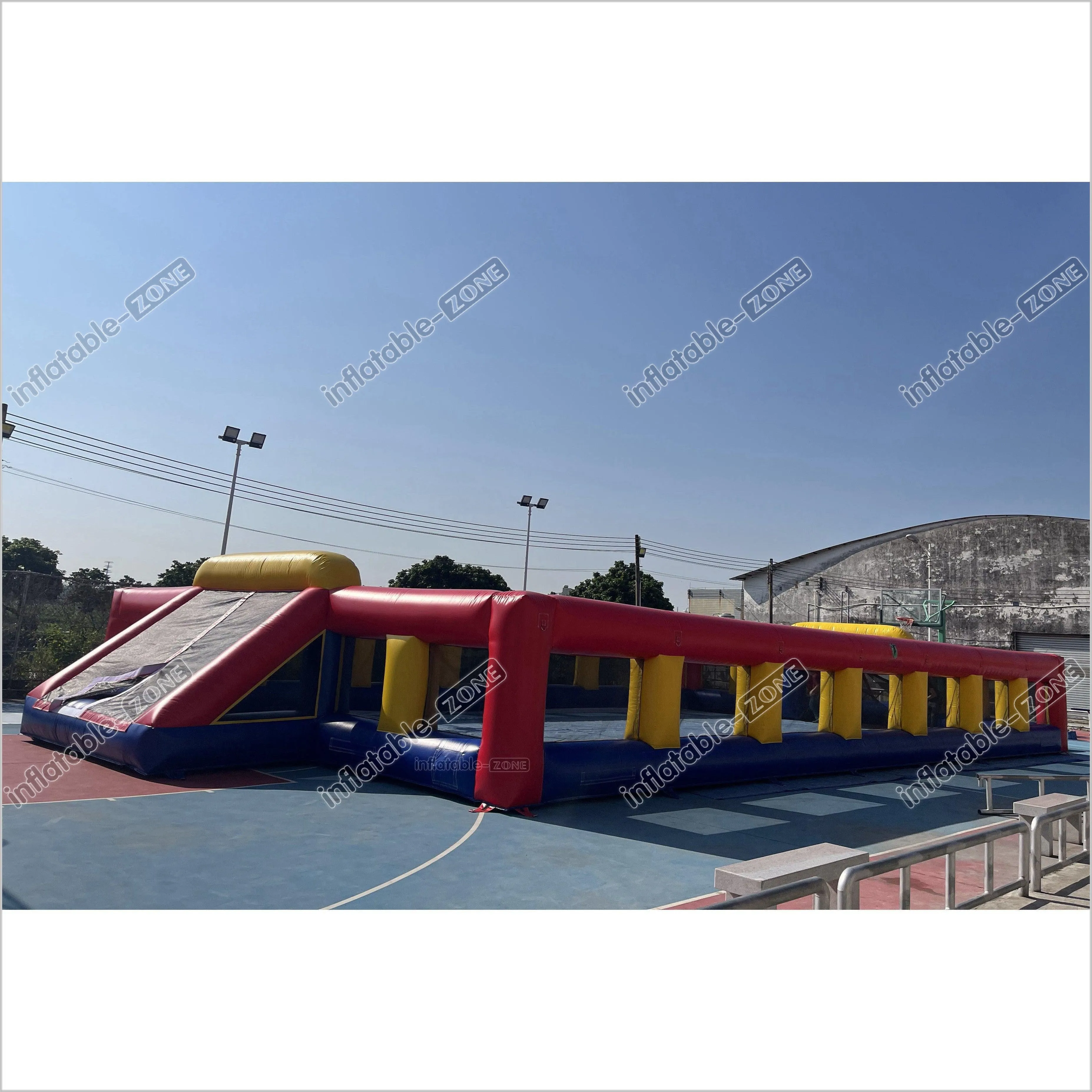 Giant Inflatable Soccer Field Bounce Round Inflatable Football Fun Sports Court