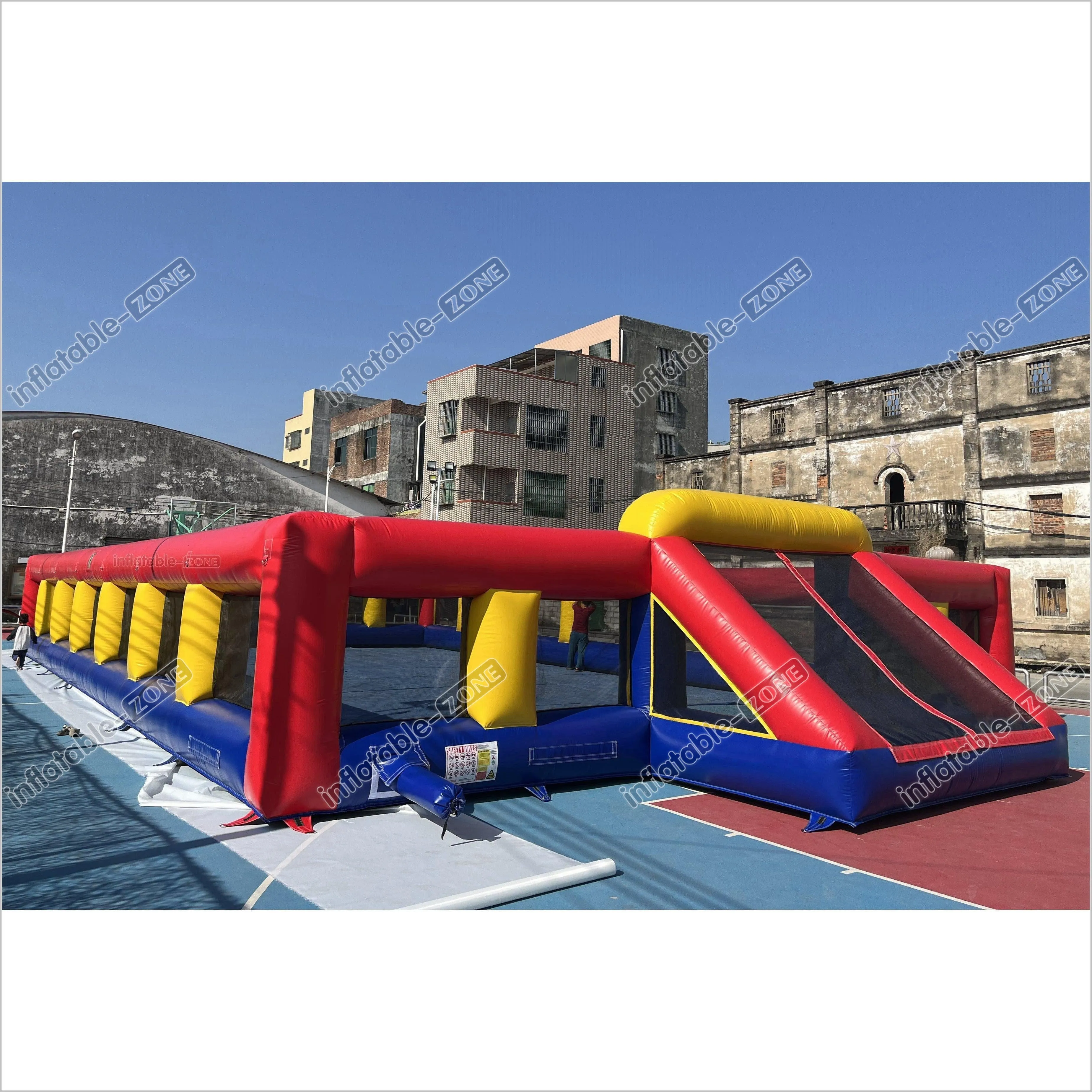 Giant Inflatable Soccer Field Bounce Round Inflatable Football Fun Sports Court