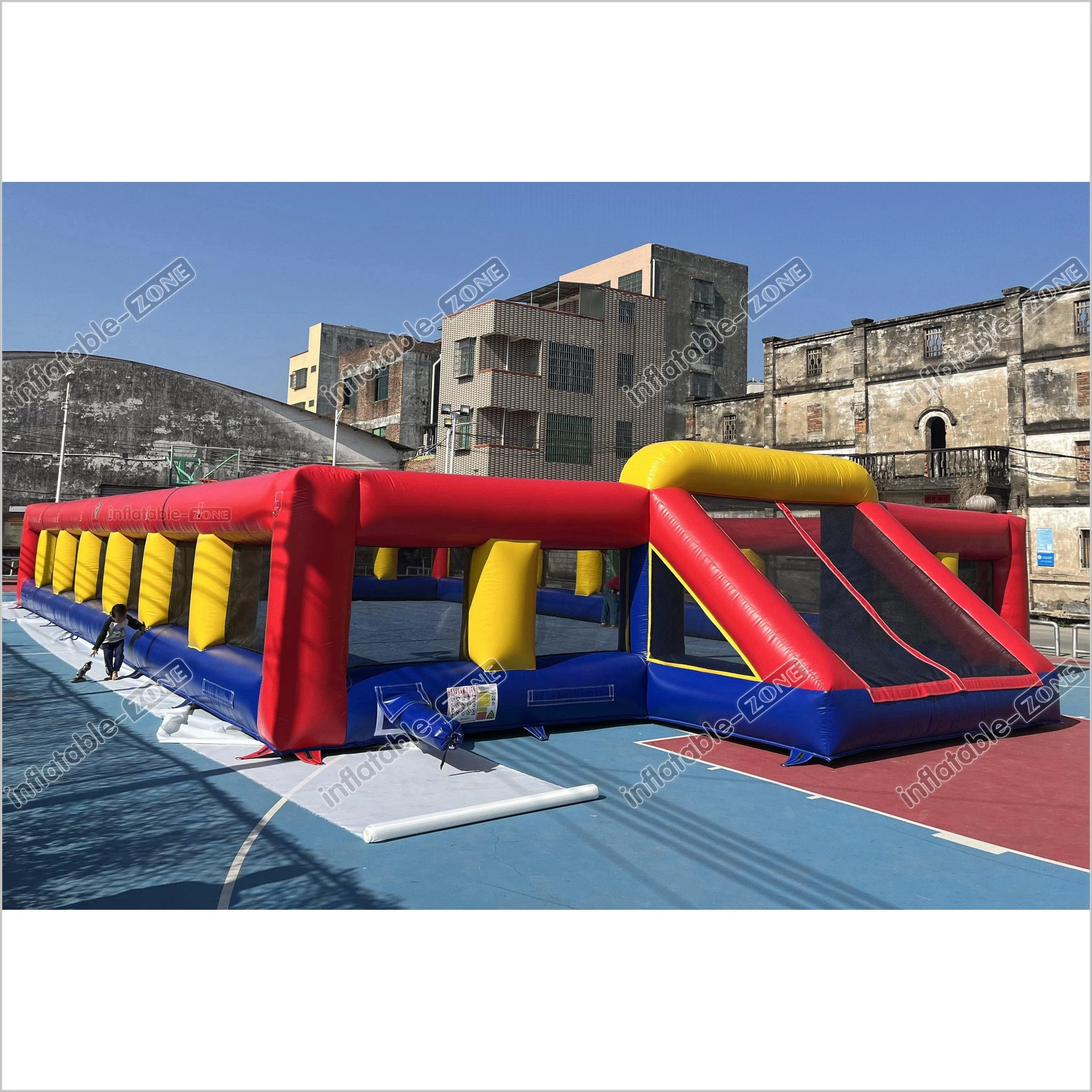 Giant Inflatable Soccer Field Bounce Round Inflatable Football Fun Sports Court