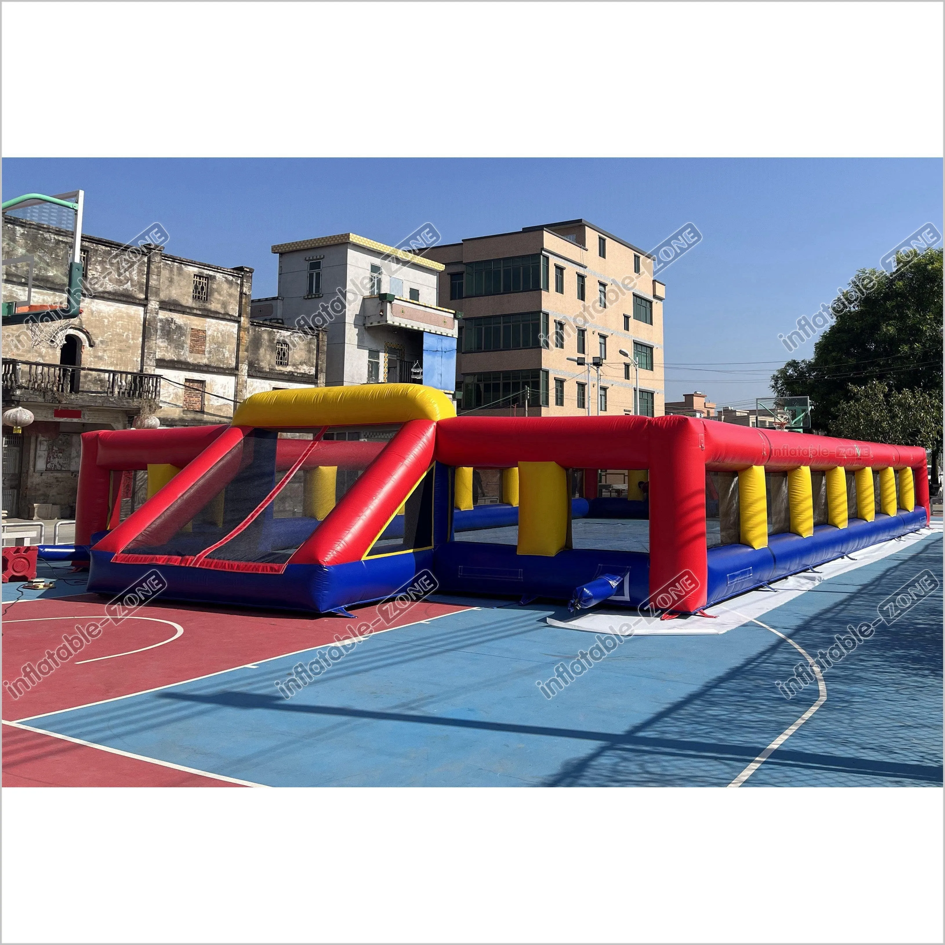 Giant Inflatable Soccer Field Bounce Round Inflatable Football Fun Sports Court