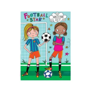 Girls Football Star Children's Writing Set