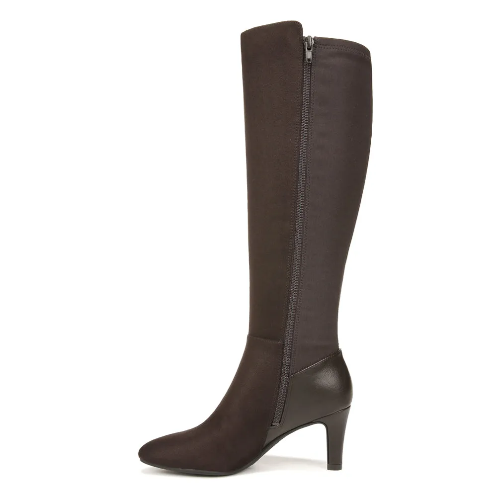 Gracie Wide Calf Round Toe Zippered Boots