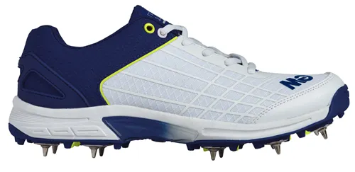 Gunn & Moore Original Spike Senior Cricket Shoes - White/Blue/Yellow