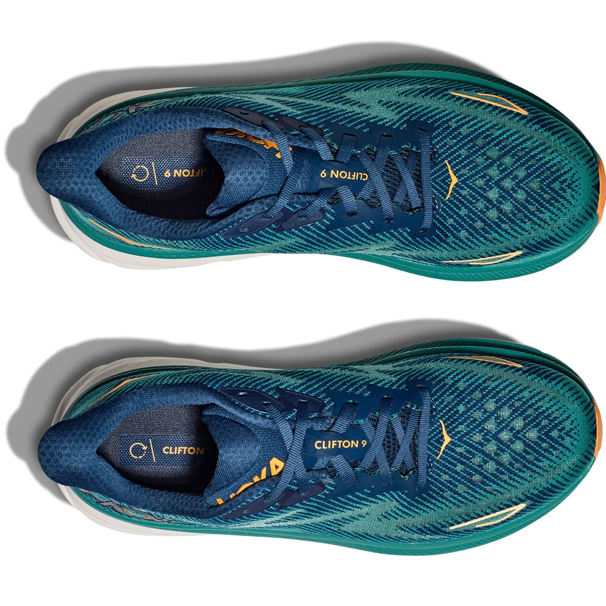 Hoka Clifton 9 Wide Running Shoes - Mens - Midnight/Oceanic