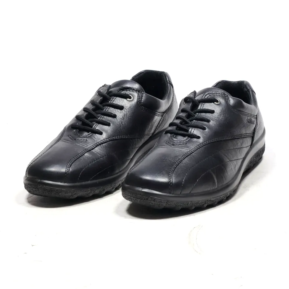 Hotter Casual Lace Ups Leather Black Colour For Men