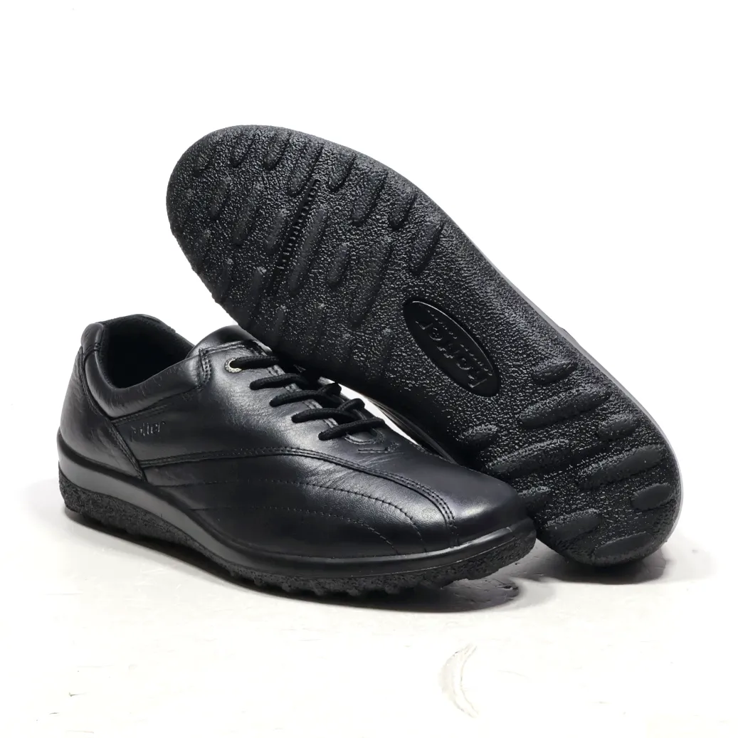 Hotter Casual Lace Ups Leather Black Colour For Men