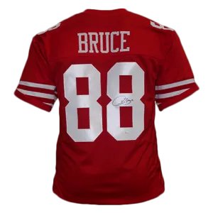 Isaac Bruce Pro Style Autographed Football Jersey Red (JSA)