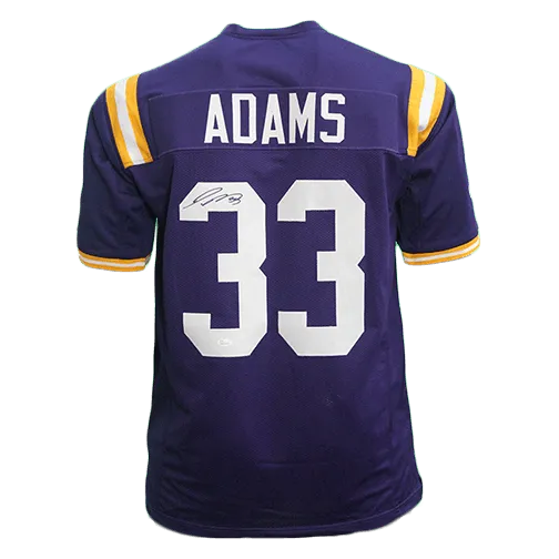 Jamal Adams LSU Tigers Autographed Football Jersey Purple (JSA)