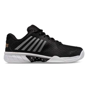 K-Swiss Men's Hypercourt Express 2 Tennis Shoes Black Gold and White