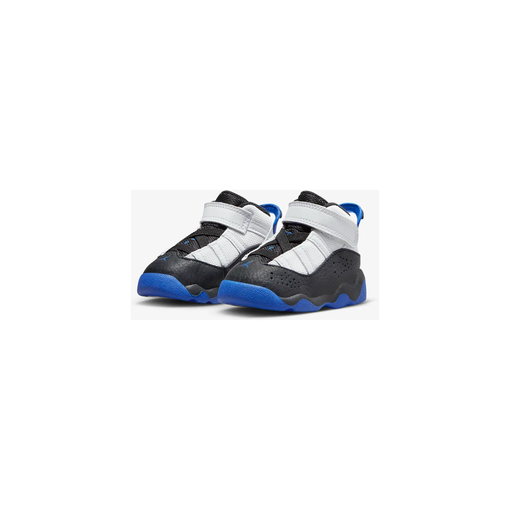 Kid's Jordan 6 Rings TD Shoes - White / Black / Game Royal