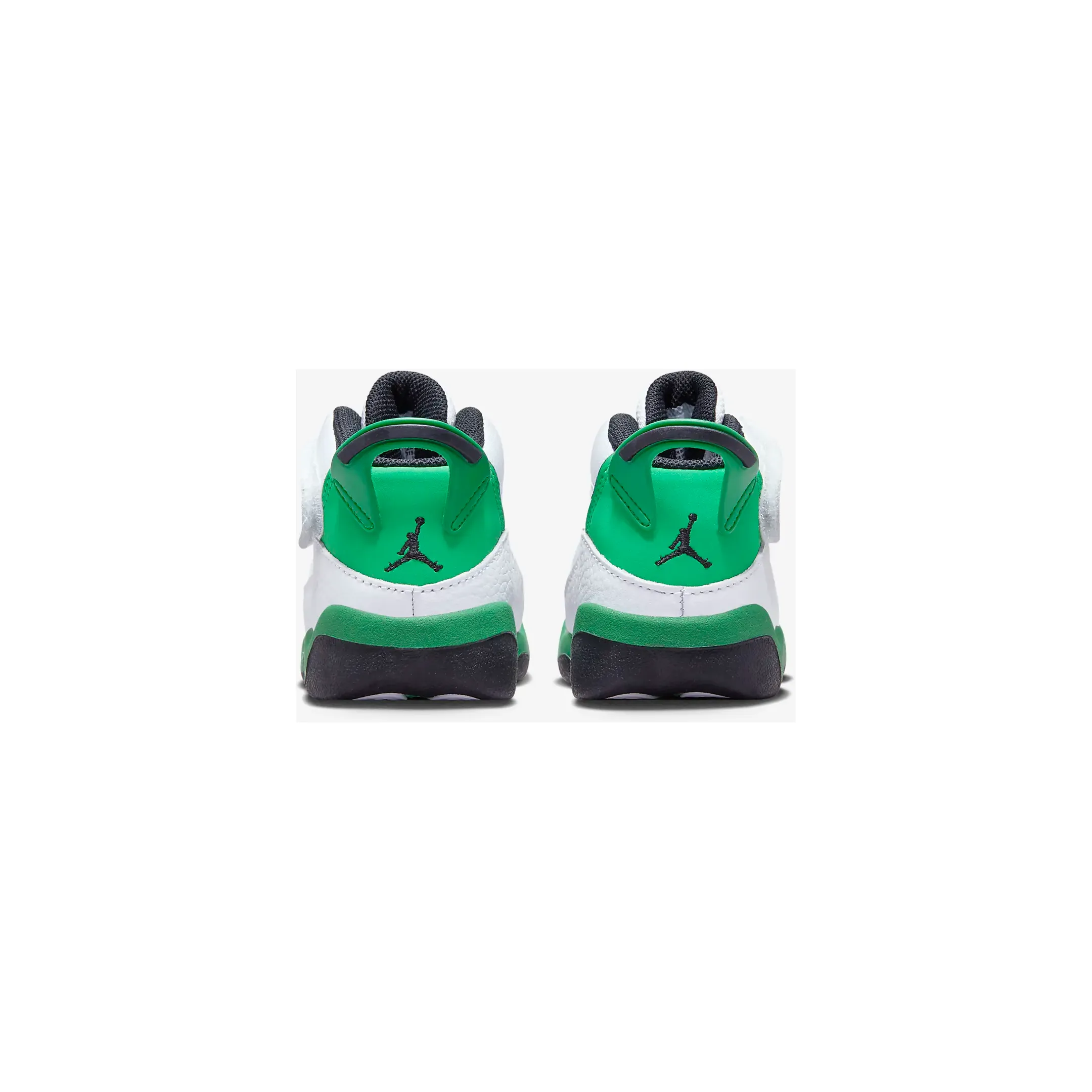 Kid's Jordan 6 Rings TD Shoes - White / Black / Lucky Green