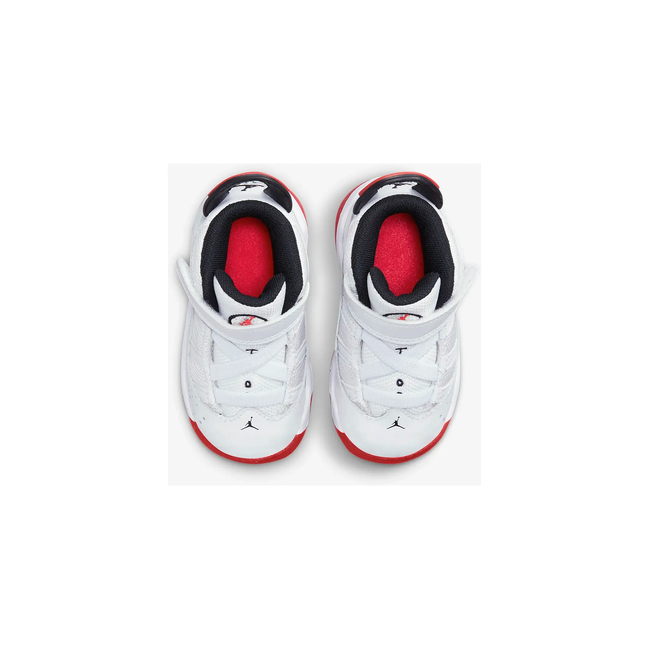 Kid's Jordan 6 Rings TD Shoes - White / Black / University Red