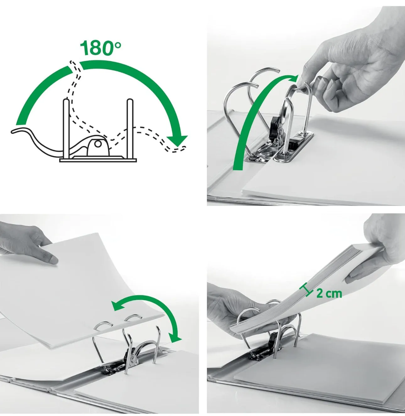 Leitz 180 Degree A4 Lever Arch File Black With 50mm Spine - Pack of 10 - 10151095