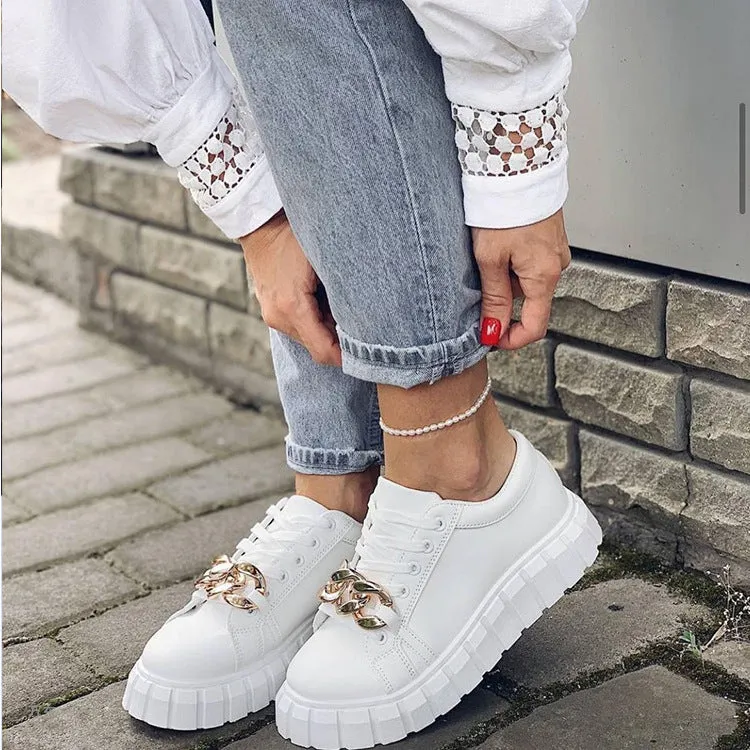 Low-Top Flat Casual Sneakers