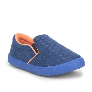 Lucy & Luke (Blue) Casual Non Lacing Shoes For Kids BASTIAN-3M By Liberty