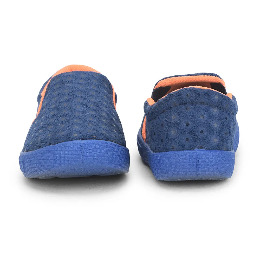 Lucy & Luke (Blue) Casual Non Lacing Shoes For Kids BASTIAN-3M By Liberty