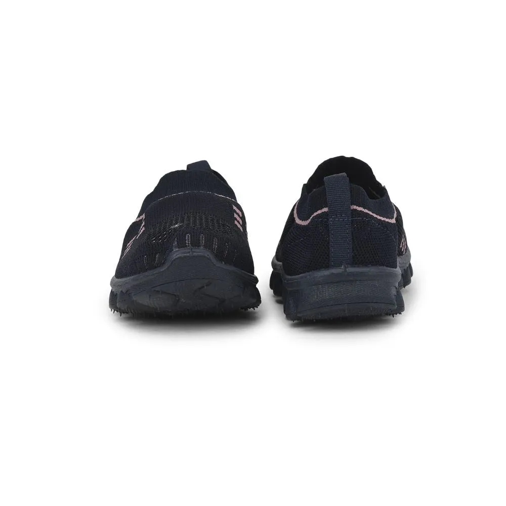 Lucy & Luke (Navy Blue) Casual Non Lacing Shoes For Kids KDL-07 By Liberty