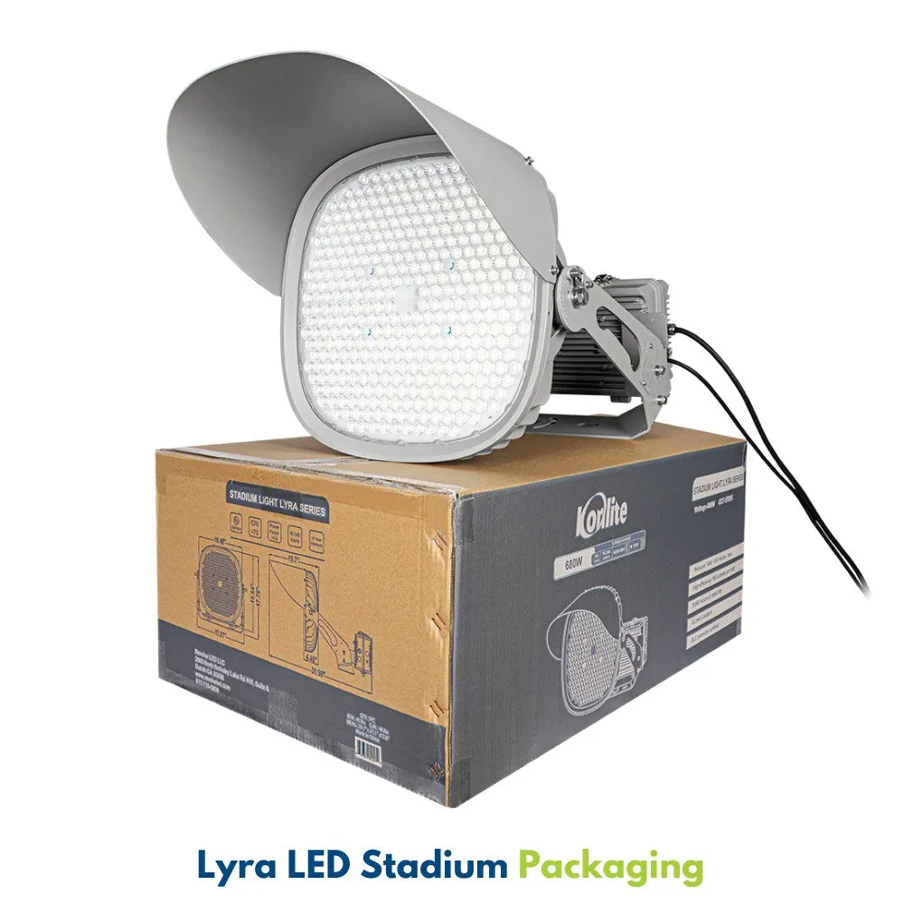 LYRA LED Stadium Light -  680W - 102,000lm - 5700K - 200-480V - 2000W Equal - 10 Year Warranty