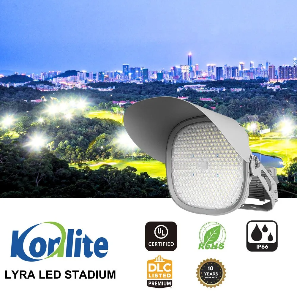 LYRA LED Stadium Light -  680W - 102,000lm - 5700K - 200-480V - 2000W Equal - 10 Year Warranty