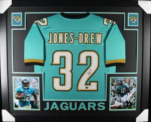 Maurice Jones-Drew framed autographed teal jersey