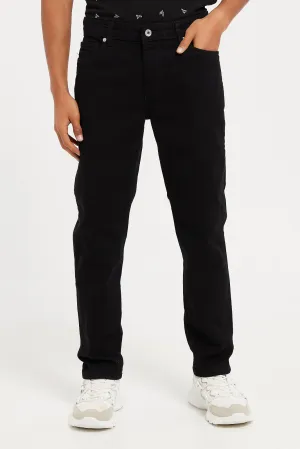 Men Black Basic Jeans