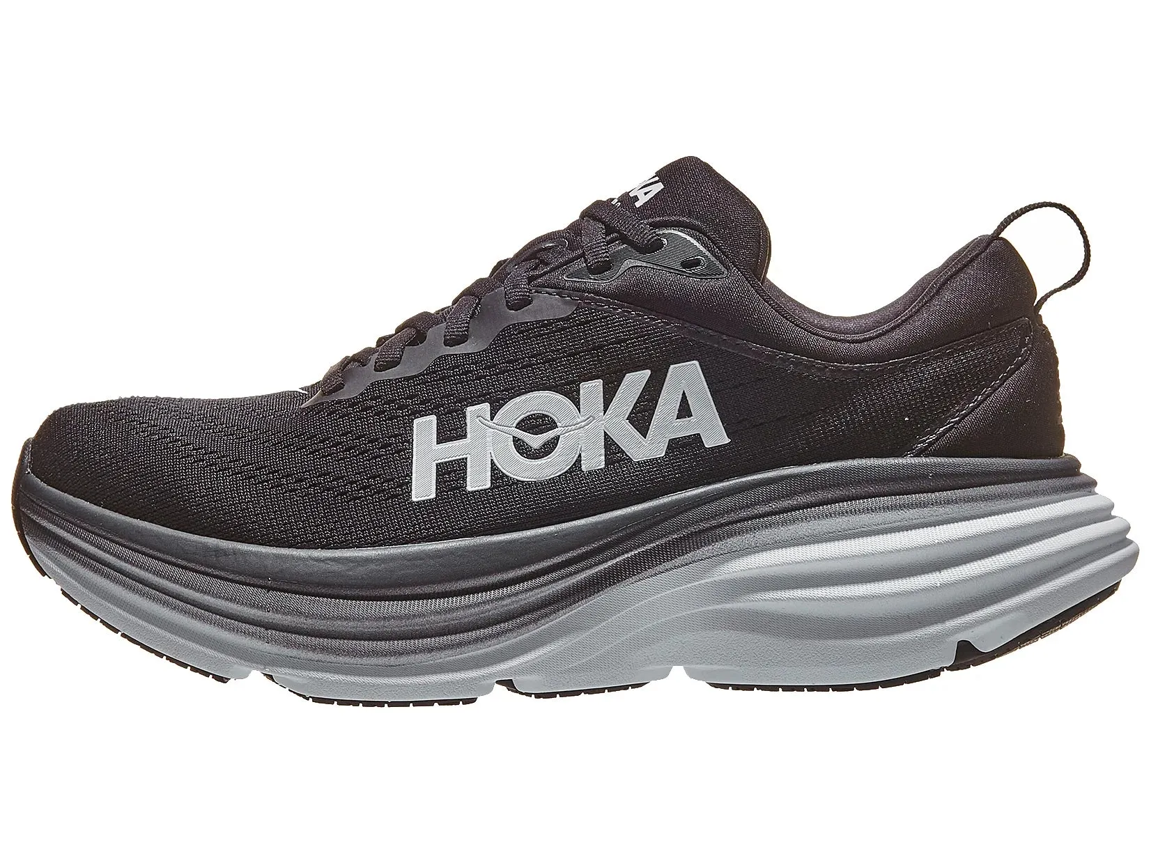 MEN'S HOKA BONDI 8 | BLACK / WHITE