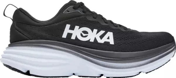 MEN'S HOKA BONDI 8 | BLACK / WHITE