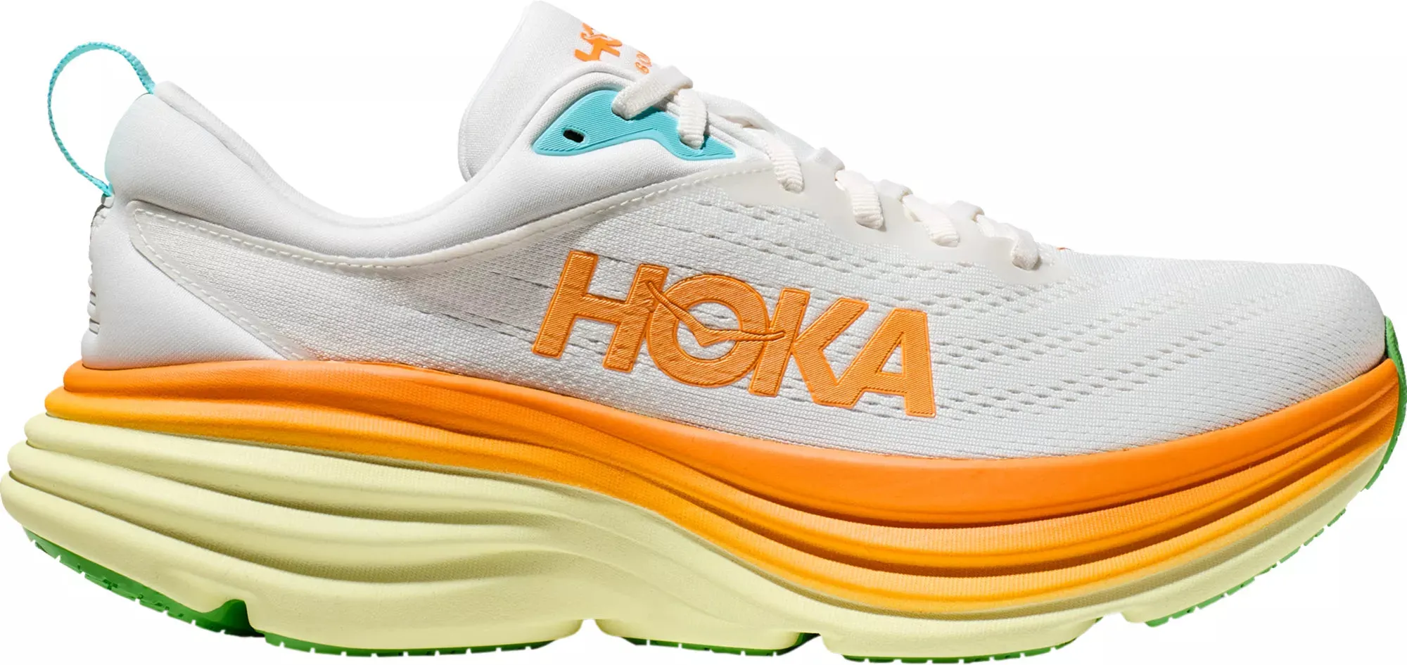 MEN'S HOKA BONDI 8 | BLANC DE BLANC / SOLAR FLARE