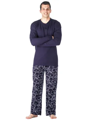 Men's Microfleece Lounge Set - Football