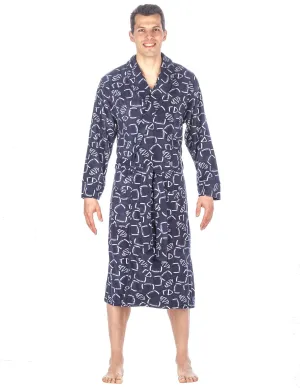 Men's Microfleece Robe - Football