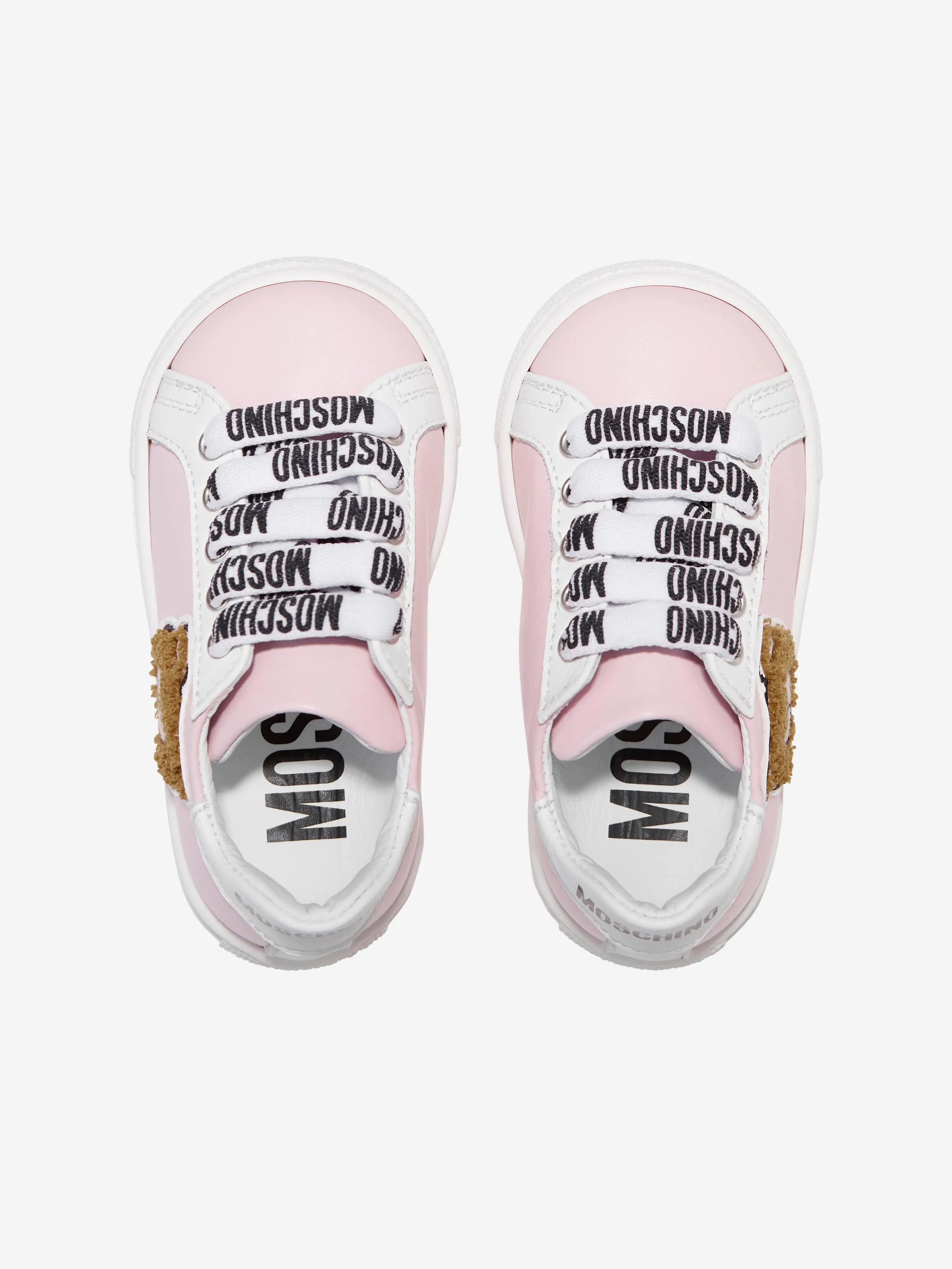 Moschino Girls Teddy Bear Trainers in Pink