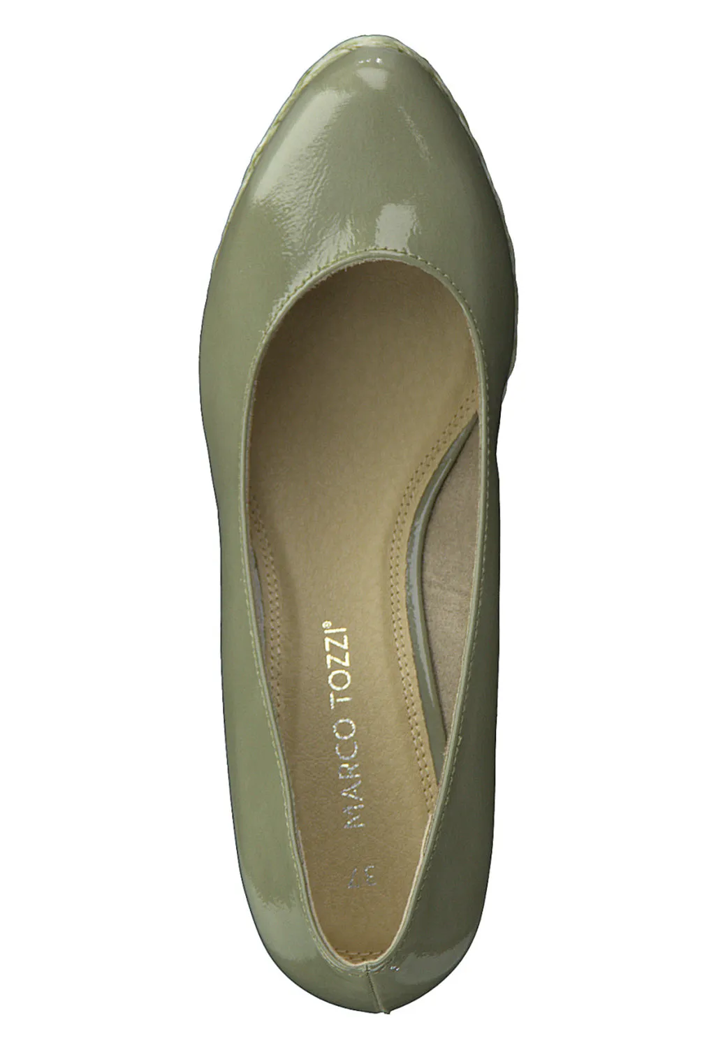 Moss Green Patent Wedge Slip-on Espadrille