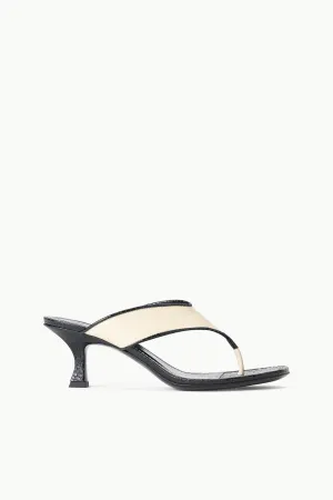 NATALIA THONG SANDAL | CREAM BLACK