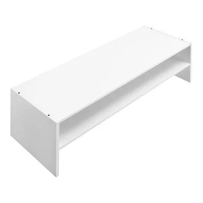 New - Whitmor Stackable 31" Extra Wide 2 Shelf Storage Organizer White