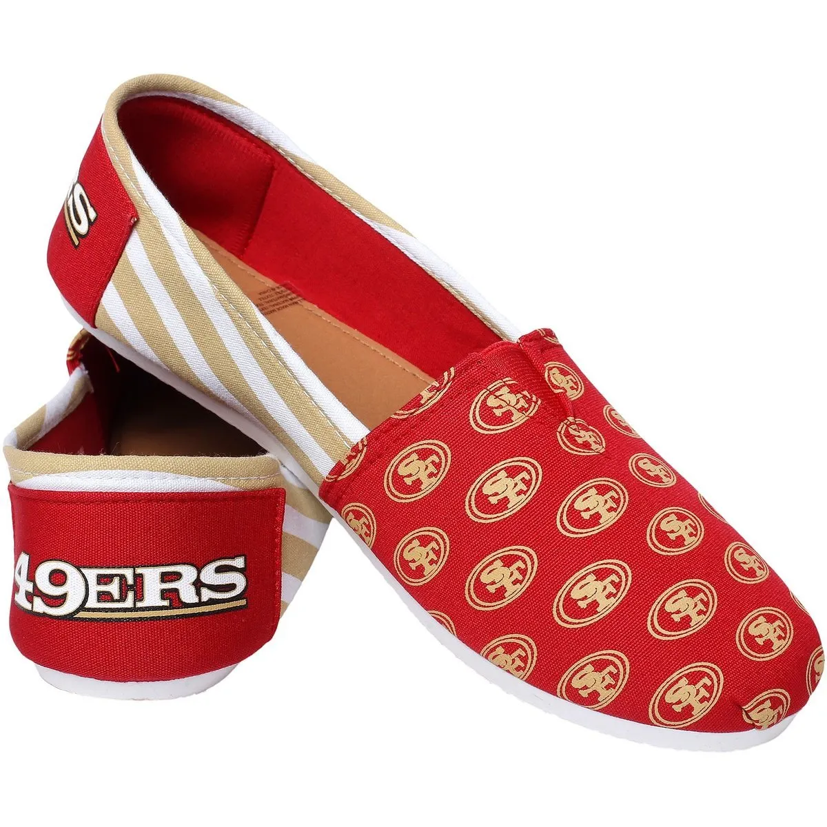 NFL Womens Officially Licensed Stripe Canvas Shoes - Pick Your Team!