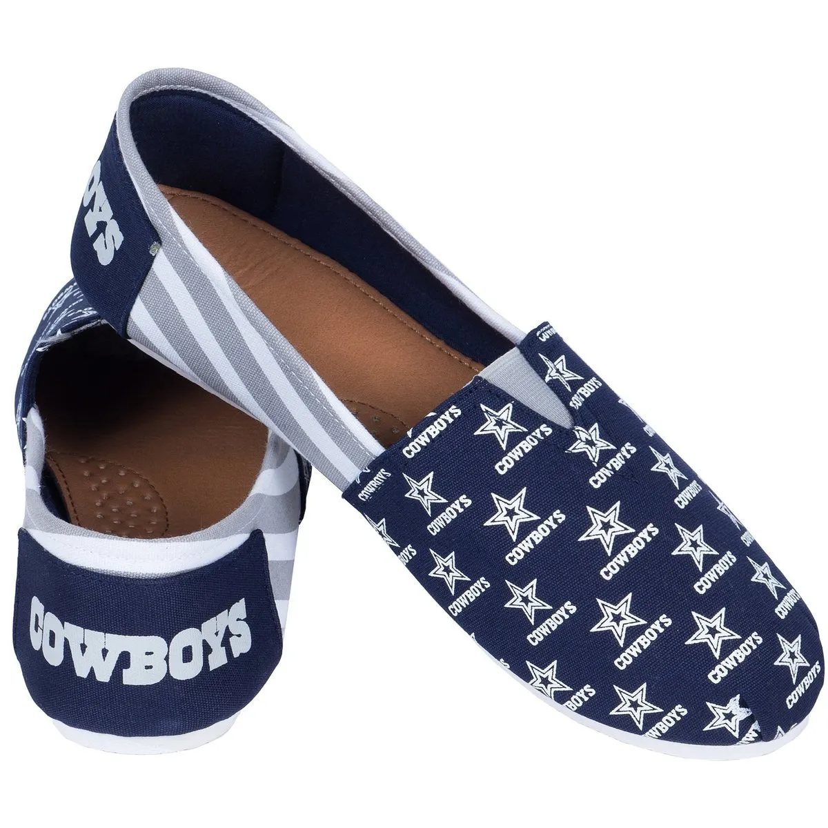 NFL Womens Officially Licensed Stripe Canvas Shoes - Pick Your Team!