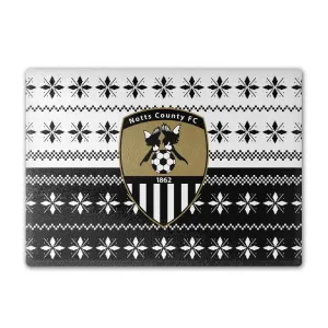 Notts County Knitted Halves Christmas Chopping Board