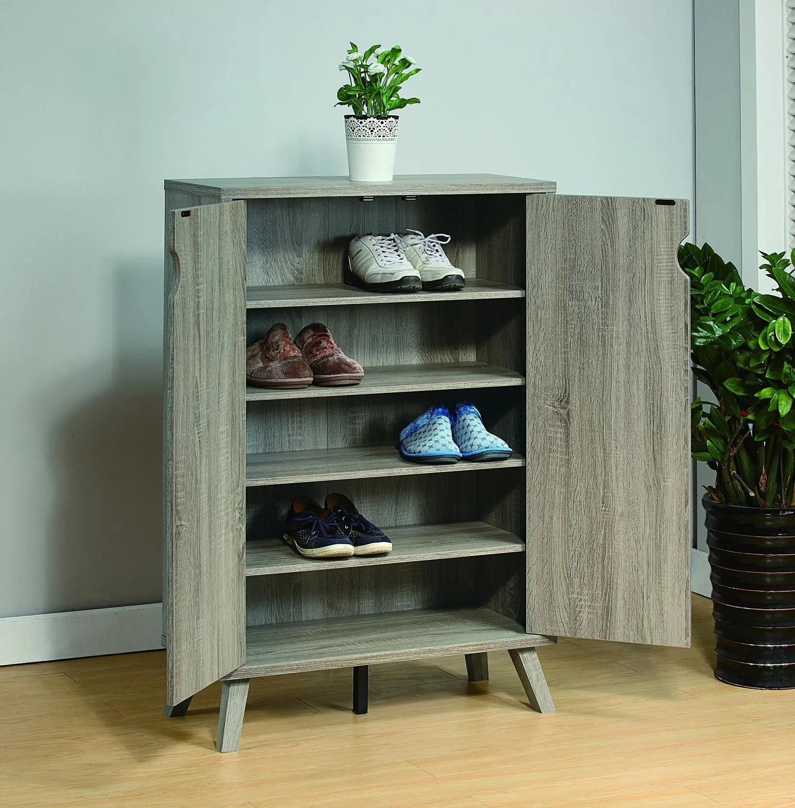 Nuu Shoe Storage Cabinet - Dark Taupe