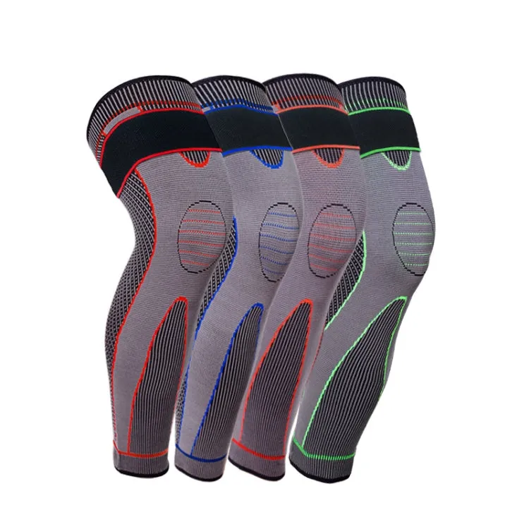 Nylon Knitted Riding Sports Extended Knee Pads, Size: S(Orange Basic)