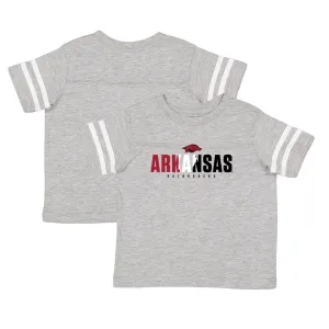 Official NCAA Arkansas Razorbacks 18ARKPRD Toddler Football Jersey Tee