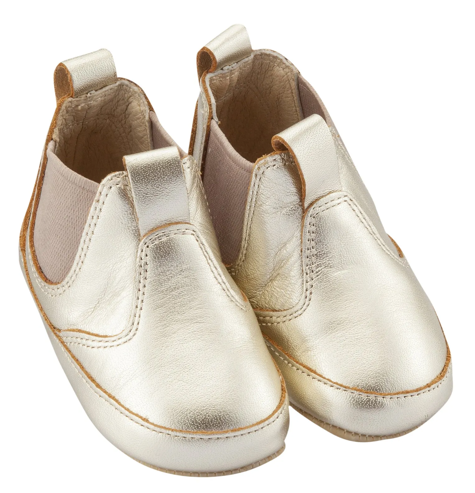 Old Soles Boy's and Girl's Bambini Local Leather Slip On Bootie - Gold