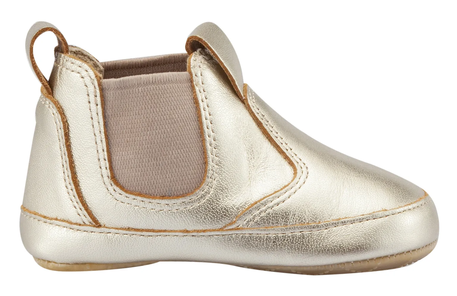 Old Soles Boy's and Girl's Bambini Local Leather Slip On Bootie - Gold