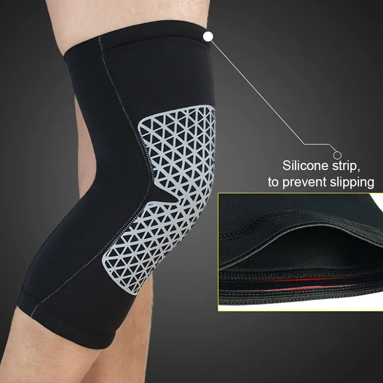 Outdoor Knee Leg Breathable Anti-collision Sports Protective Gear, Size: L(White)