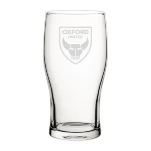 Oxford United Crest Engraved Pint Glass