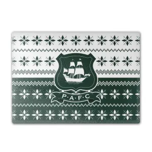 Plymouth Argyle Knitted Halves Christmas Chopping Board