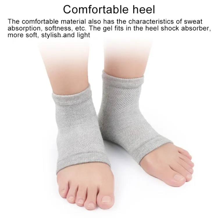 Polyester-cotton Gel Anti-foot Heel Dry Cracking Moisturizing Socks Protection Sleeve ,Random Color Delivery